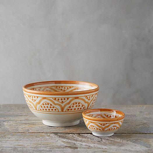 Medium Orange Moroccan Earthenware Bowl