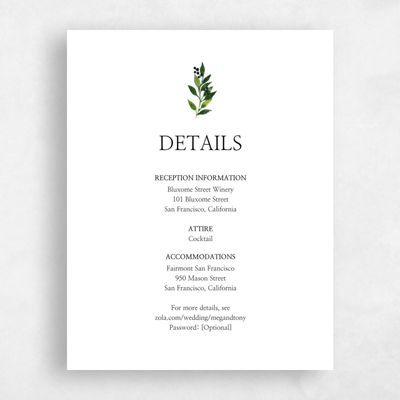 White Bordered Wedding Enclosure - Gingerwood