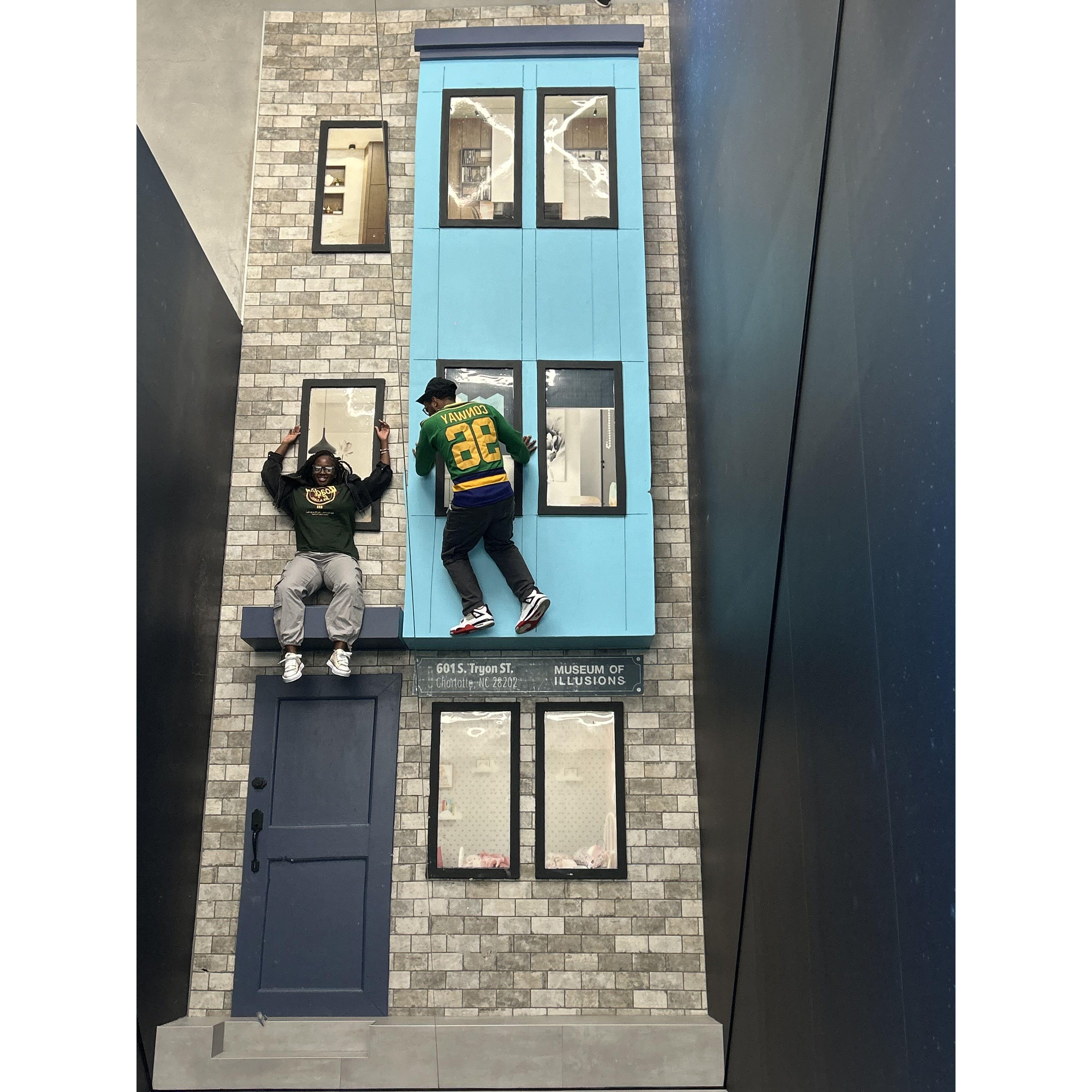 "Dating is our favorite adventure! ❤️ Our visit to the Illusions Museum in Charlotte was a reminder that love, like life, is all about perspective. Grateful for every moment together! ✨