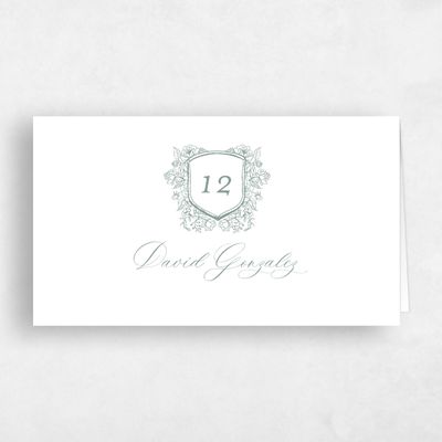Rich Sage, Green Wedding Place Card - Bella