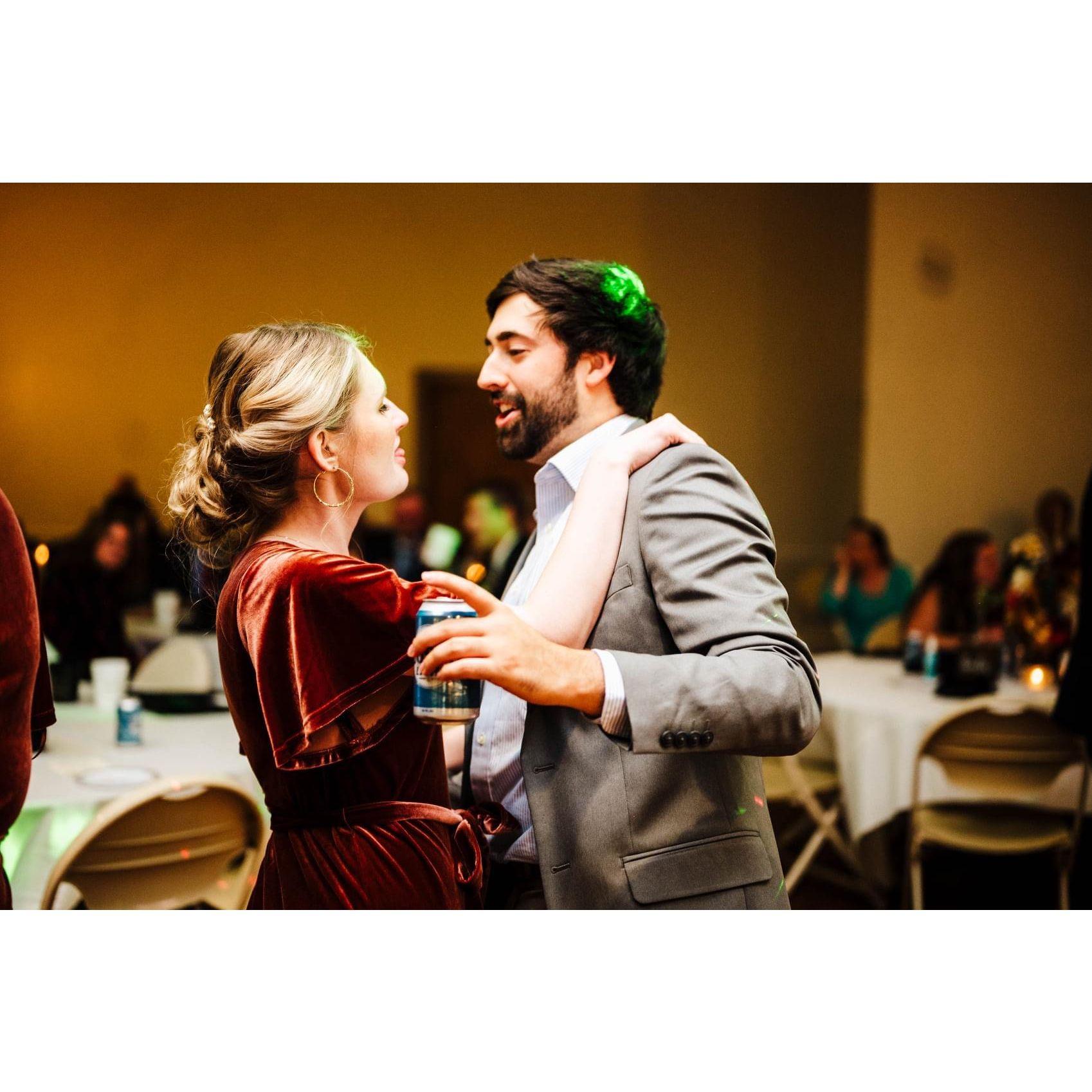 Tearing up the dance floor at the Schutt wedding