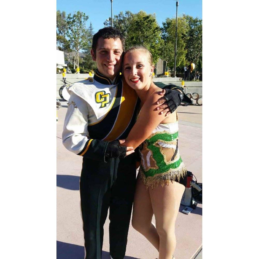 Chris and Alexis in band uniform