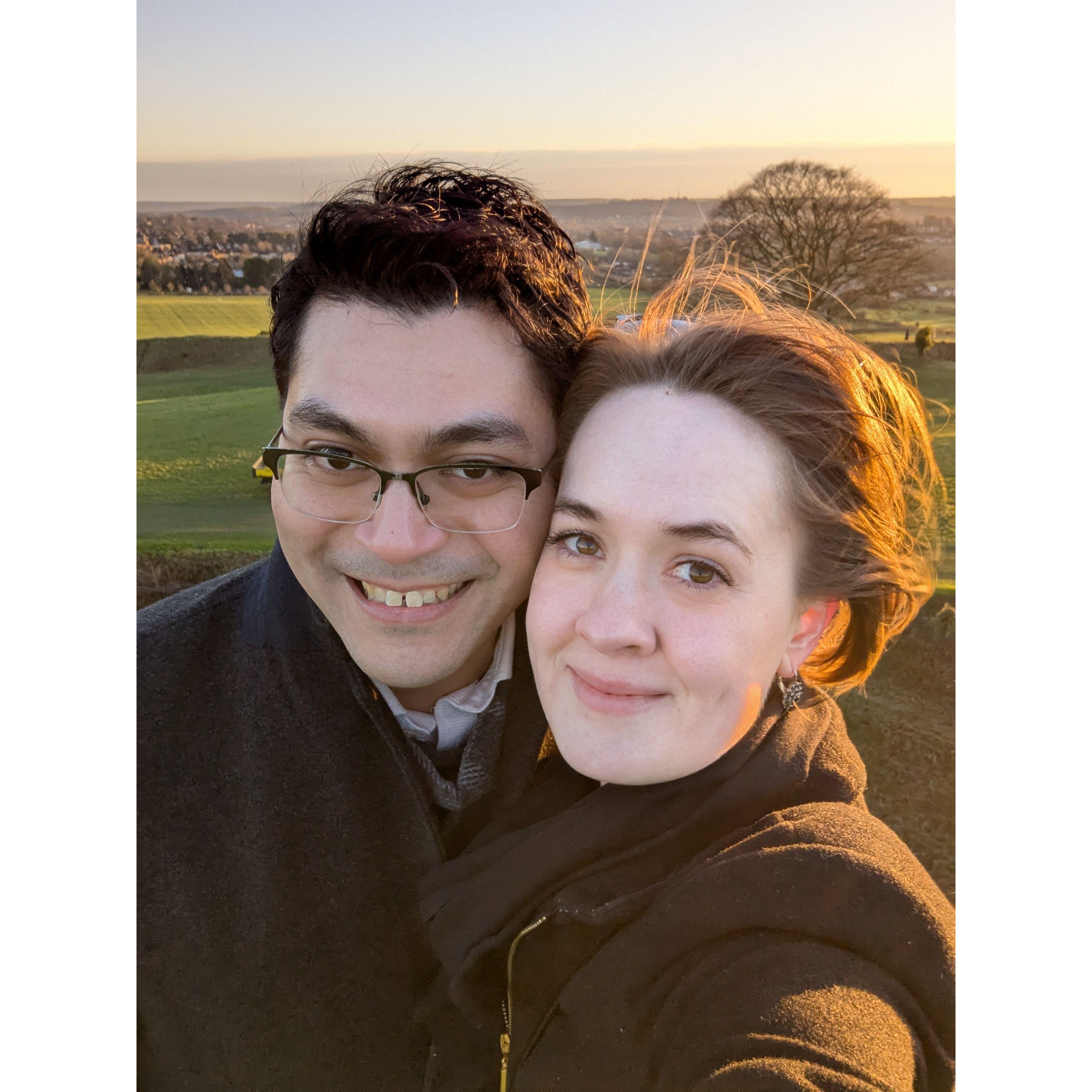 Golden hour on Old Sarum.