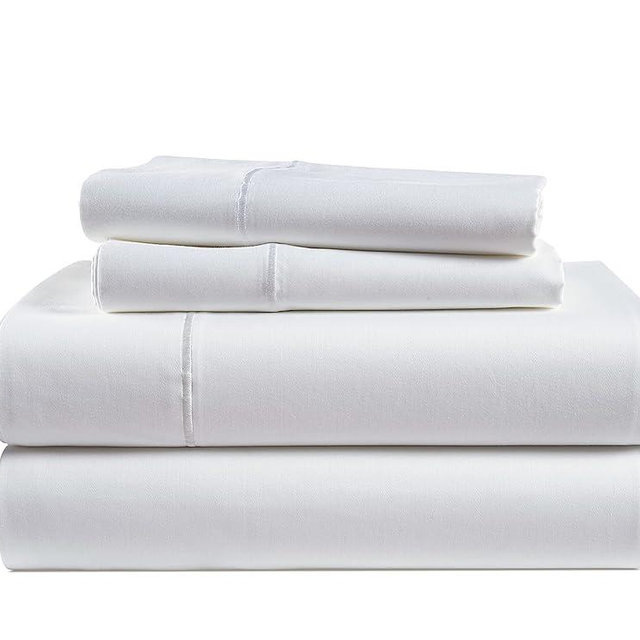 LANE LINEN 100% Egyptian Cotton Sheets King Size - 1000 Thread Count King Size Sheets Set, Smooth Sateen Weave King Sheets, Ultra Luxury Bed Sheets, 16" Deep Pocket King Sheet Set - Pure White