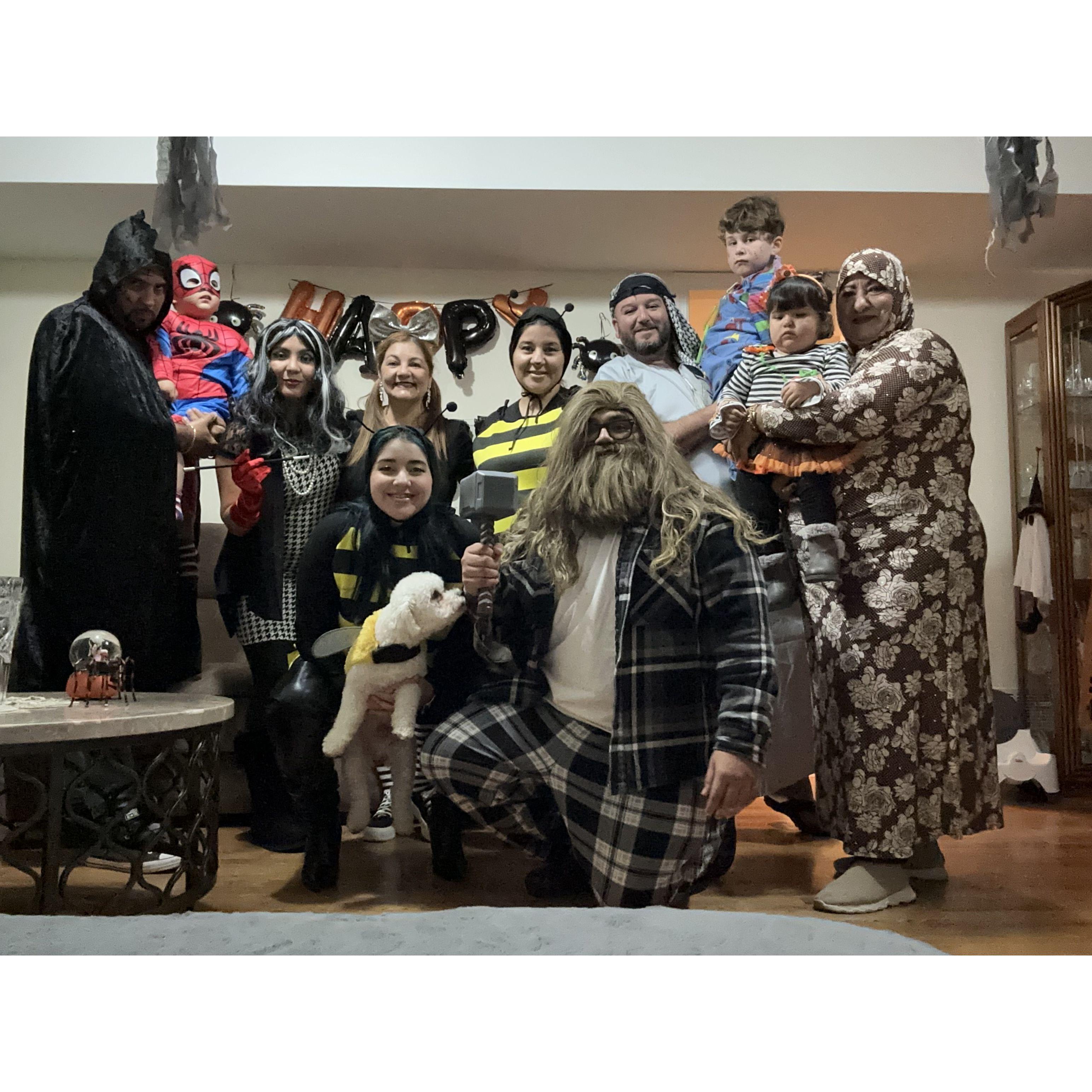 Halloween party! Albani was a bee and I was Thor!