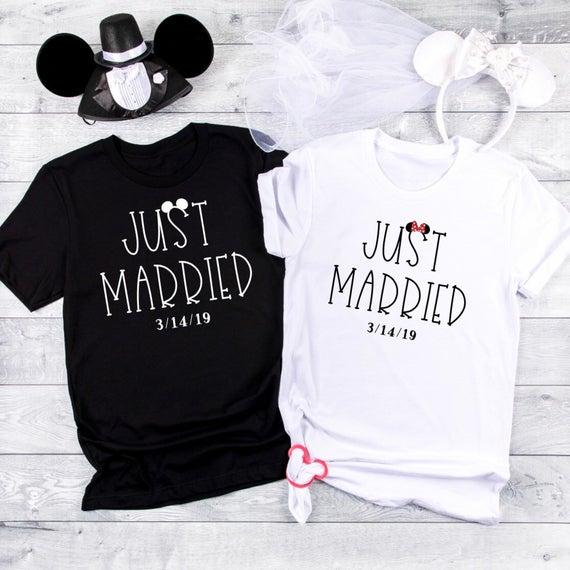 Just Married / Disney Honeymoon / Mr And Mrs / Wedding Gift / Bridal Shower Gift