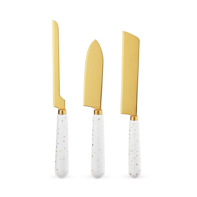 Starlight Cheese Knife Set by Twine