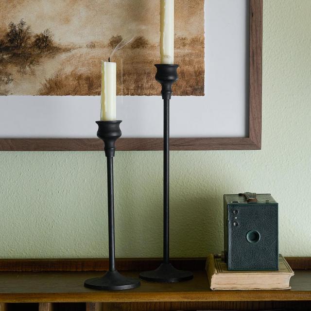Oliver Matte Black Taper Holders