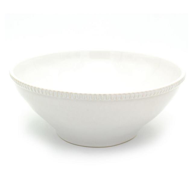 Euro Ceramica Algarve Round Serving Bowl in White