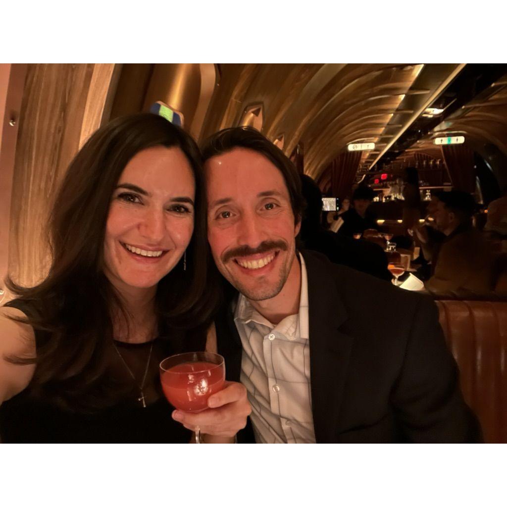 Enjoying a fancy speakeasy!