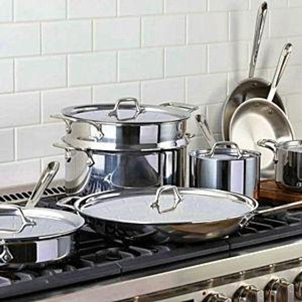 D3 Stainless 3-ply Bonded Cookware Set, 13 piece Set