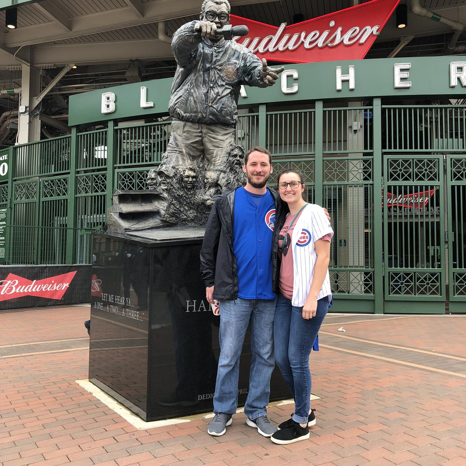 Our first game together in Wrigley!
