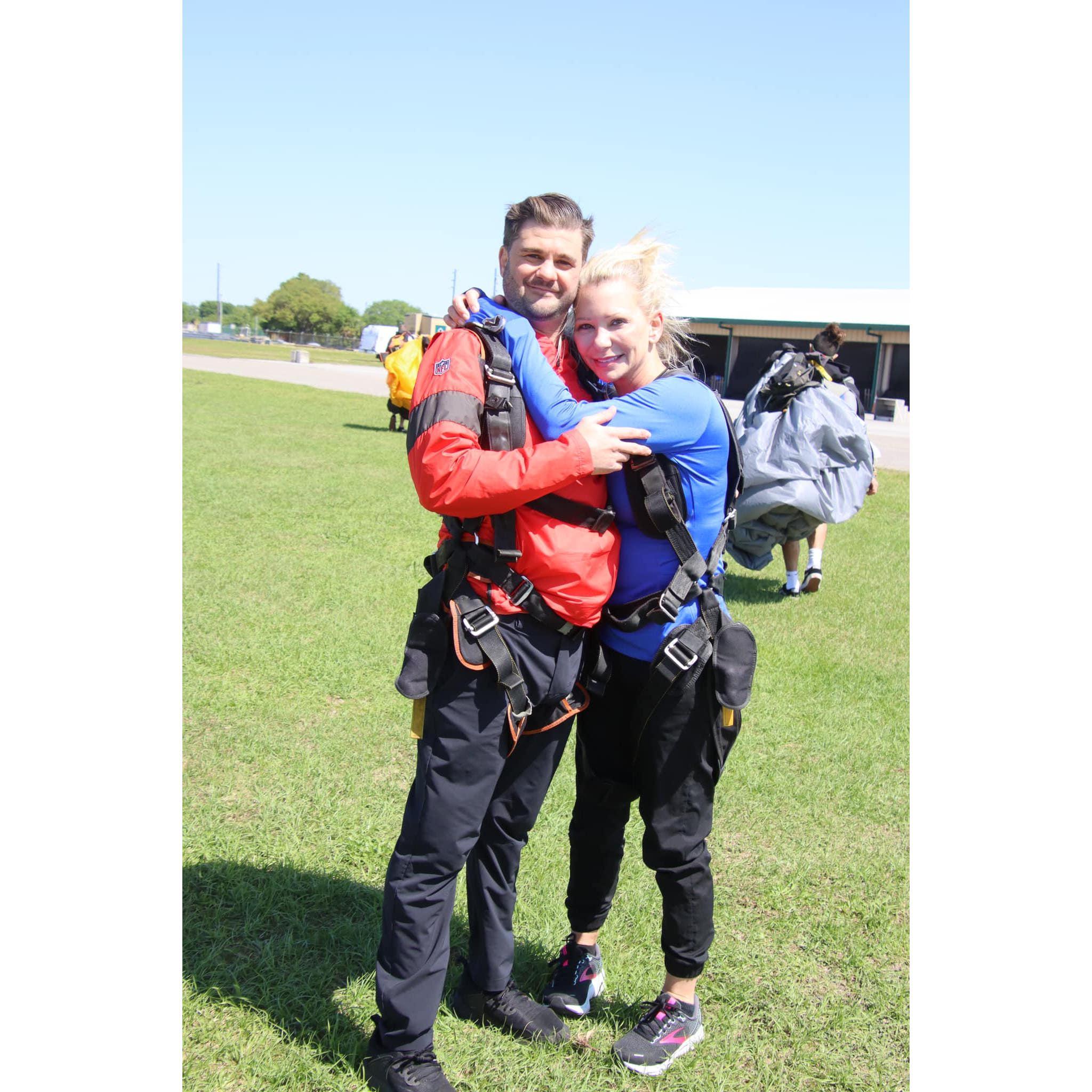 Skydiving 18,000 feet down to the ground