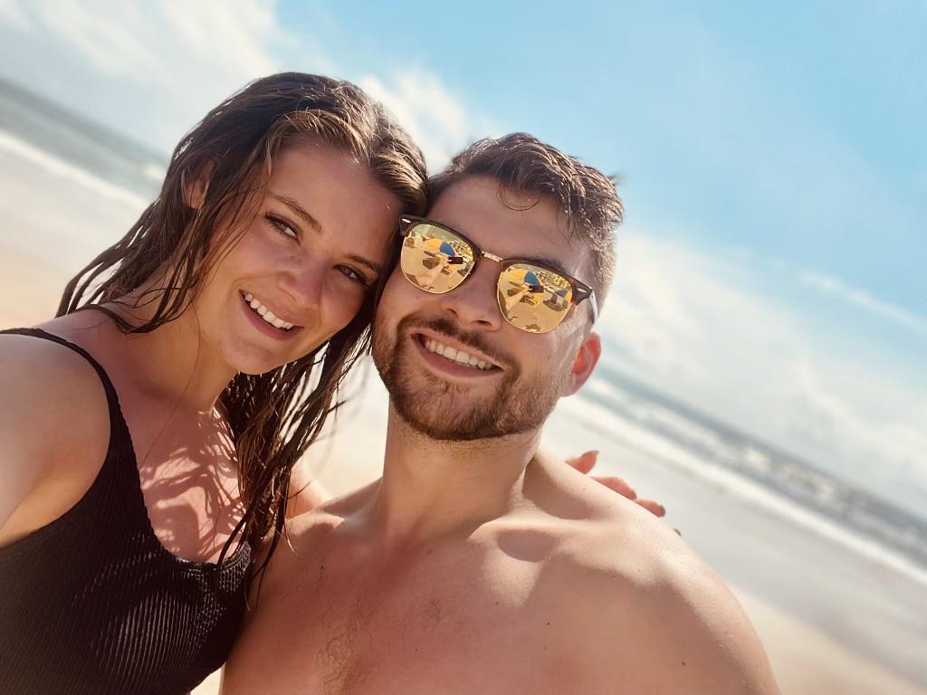 Proposed on the beach 🌴