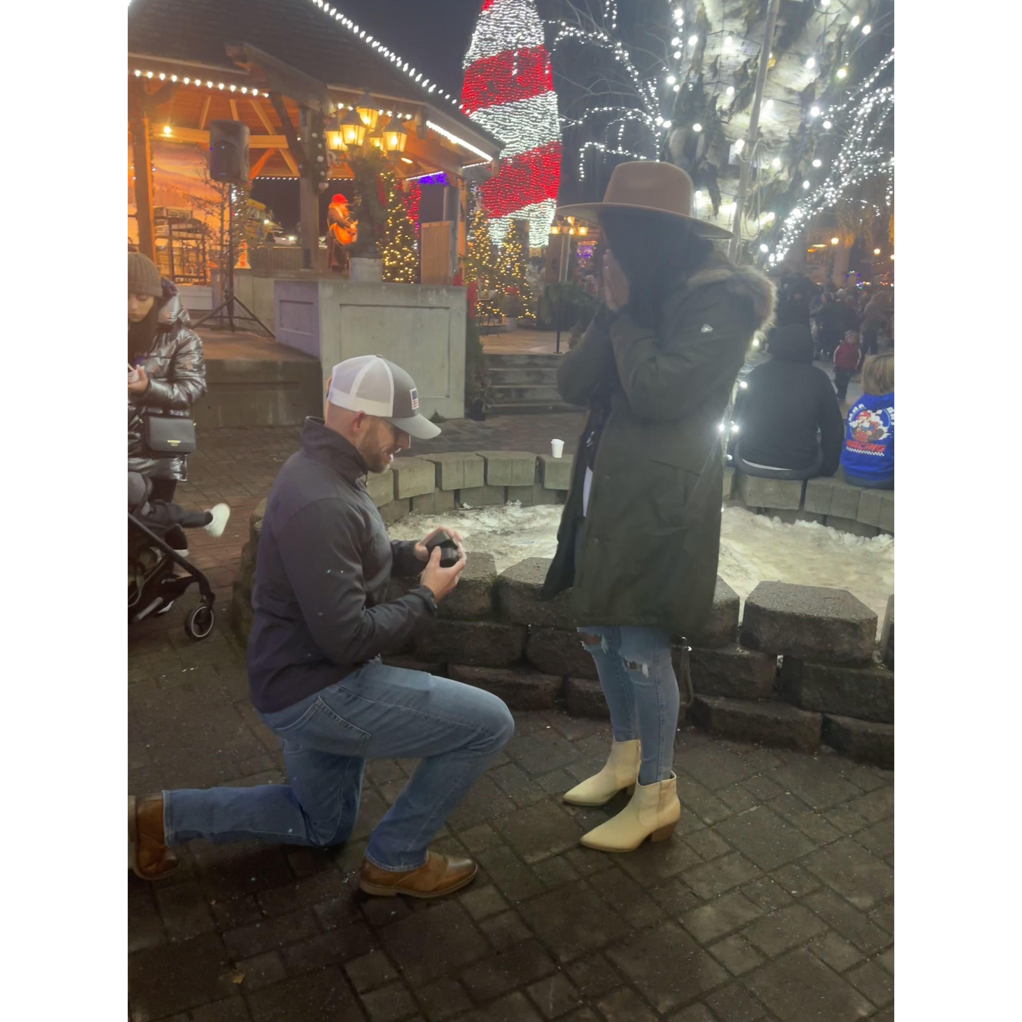 Gabe popped the question