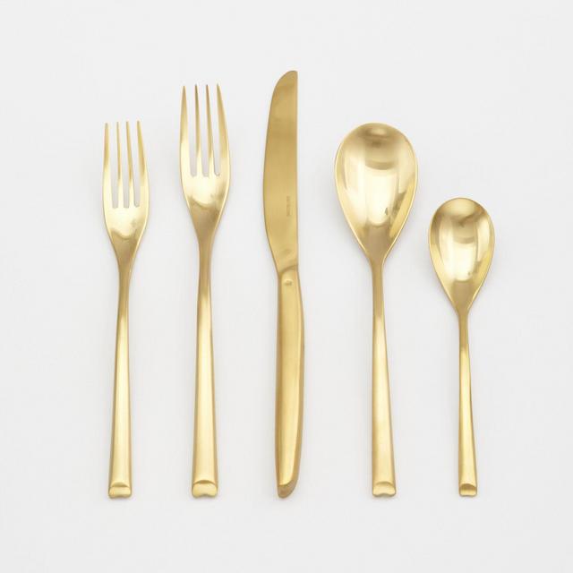 Sambonet Hart Satin Gold 5-Piece Place Setting