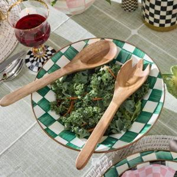 Royal Check Salad Serving Set