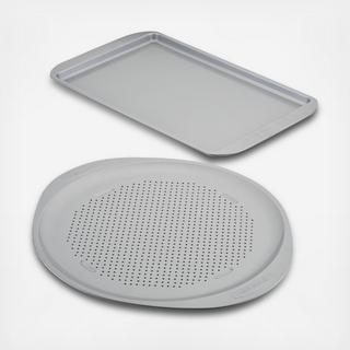 Nonstick Pizza Pan & Baking Sheet Set