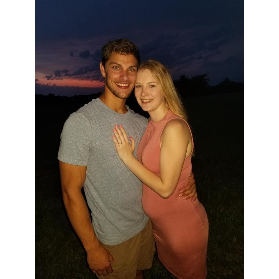 Right after Johnny proposed at our gender reveal for Mr. Hudson!