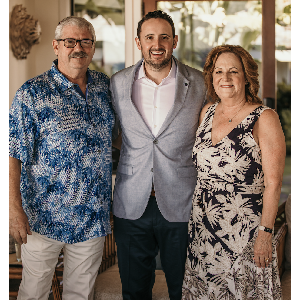 Joe with his parents, Bob & Karen