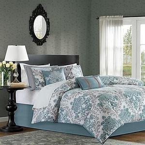 Madison Park Bella 7-Piece King Comforter Set in Aqua