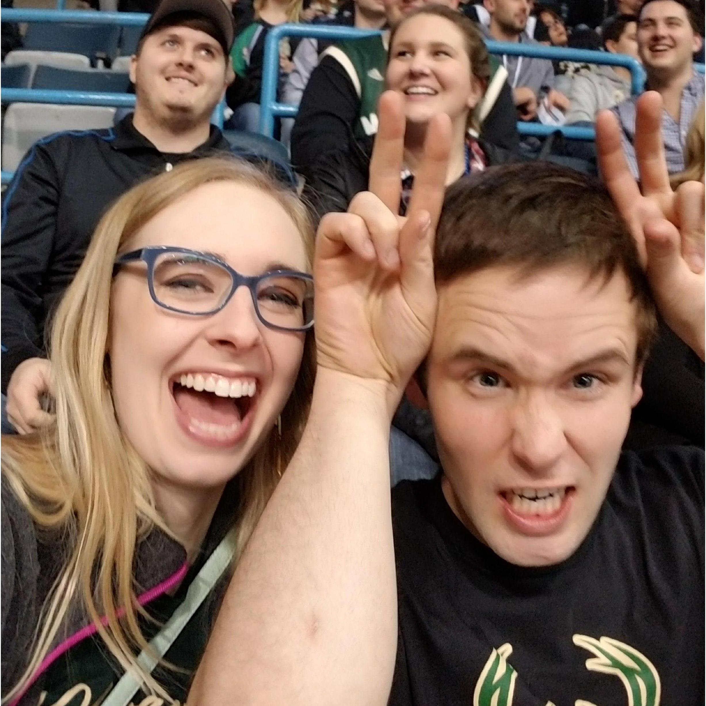 February 2018 - Bucks game for Kyle's birthday!