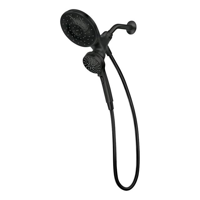 Moen Engage Magnetix Matte Black 2.5 GPM Handheld/Rain Shower Head 2-in-1 Combo Featuring Magnetic Docking System, Rain Shower Head with Removable Handheld Spray, 26009