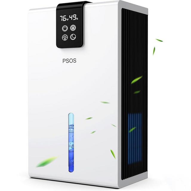 Dehumidifier, 118 OZ Water Tank, (980 sq.ft) Dehumidifiers for Basement, Bathroom, Bedroom, Quiet with Humidity monitoring, Auto Shut Off, Sleep Mode, 7 Colors LED Light, RV, Closet, White