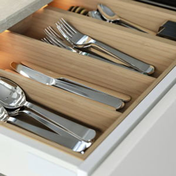UPPDATERA Flatware tray - light bamboo 12x19 ½ "
