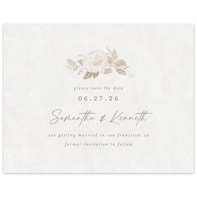 Grey Spring Wedding Digital Save the Date - Muriano Landscape