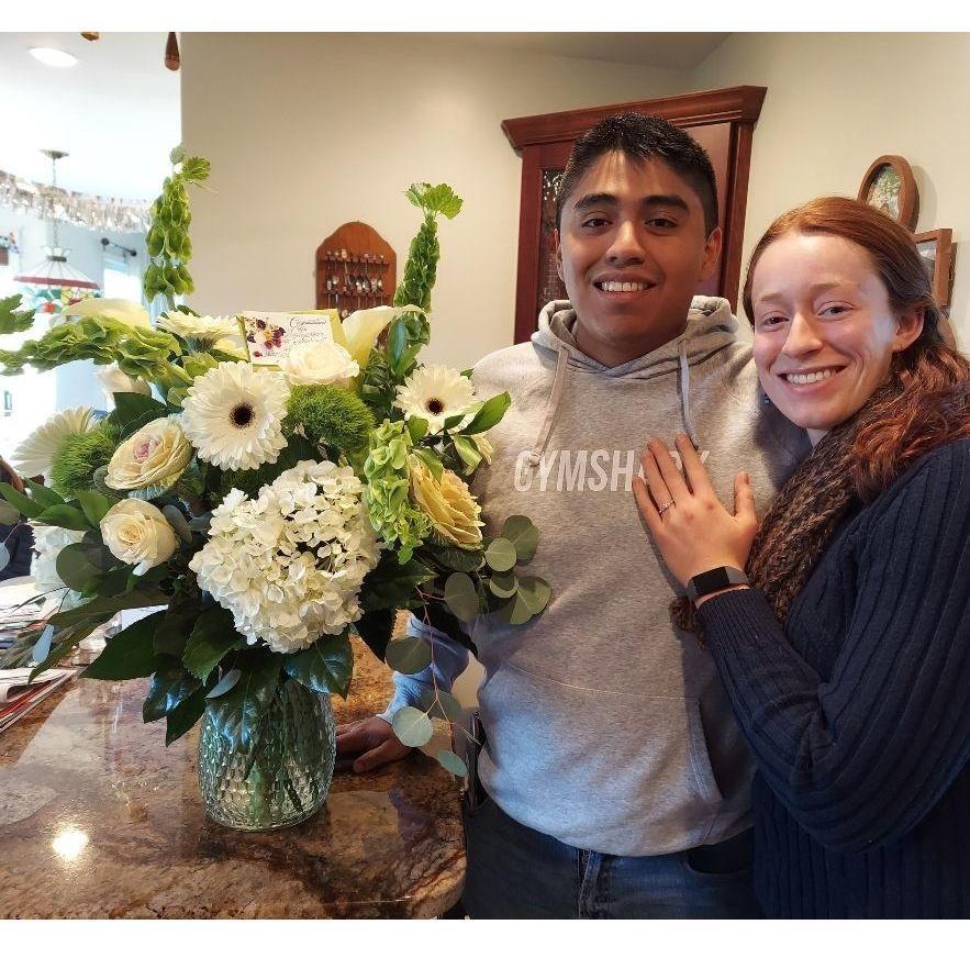 Enjoying flowers from Familia Flores