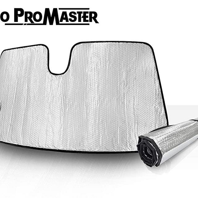 Custom fit Front Windshield Sunshade for 2014 2015 2016 2017 2018 2019 2020 2021 Dodge ProMaster 1500 2500 3500 Full-Size Cargo Van, Chassis Cab, Cutaway, Window Van, UV Rays Reflector Sunscreen