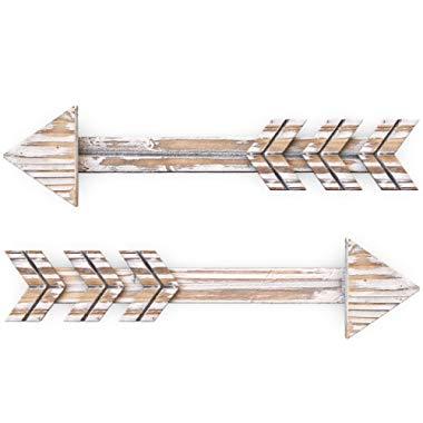 Treasures Deck Set of 2 Arrow Wall Decor Rustic- Farmhouse and Home Hanging Decoration