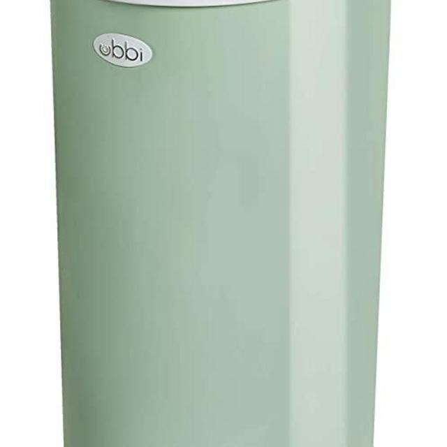 Ubbi Steel Odor Locking, No Special Bag Required, Money Saving, Modern Design, Registry Must-Have Diaper Pail, Sage