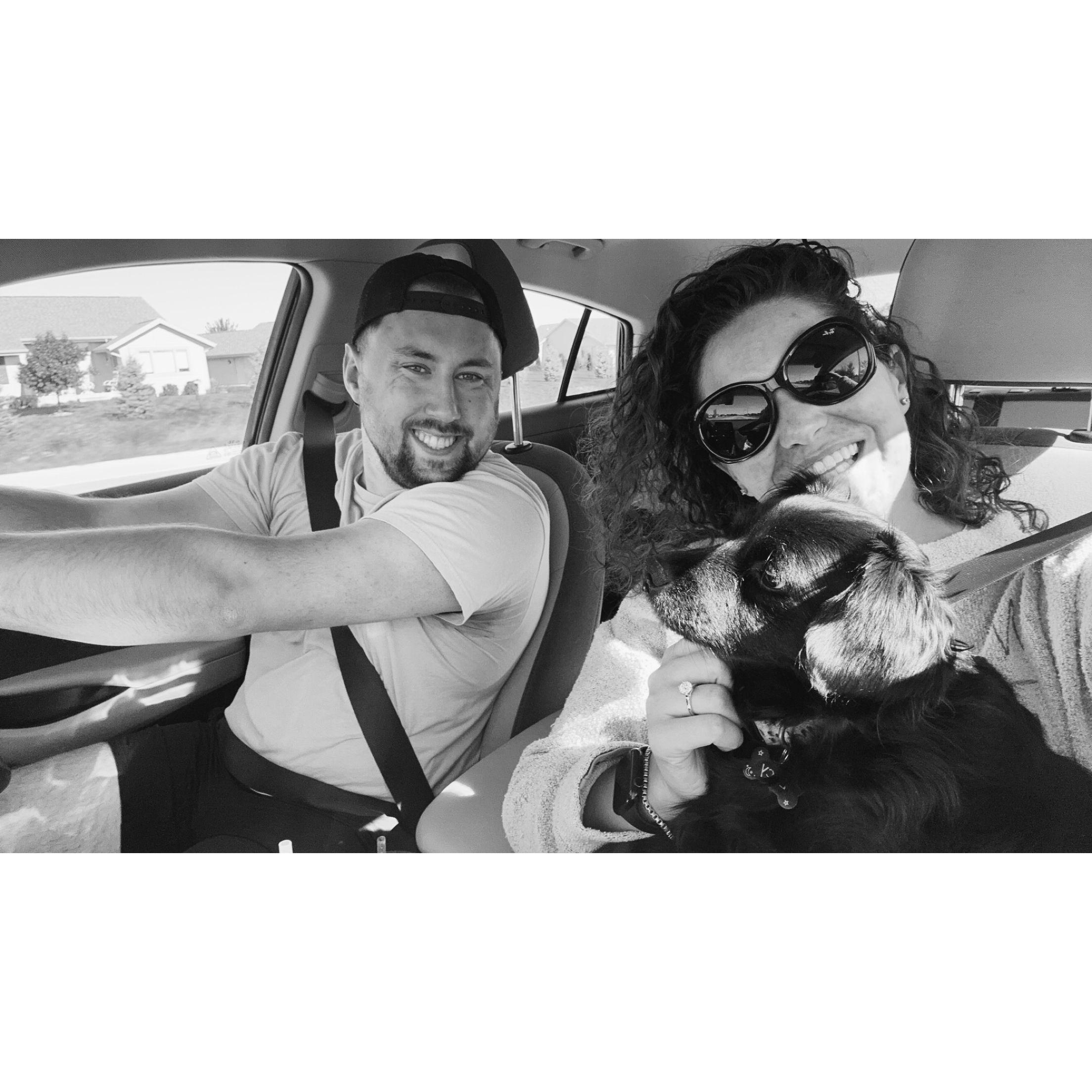 Our first photo as a family of three!