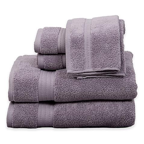 Zero Twist Bath Towel in Purple (Set of 6)