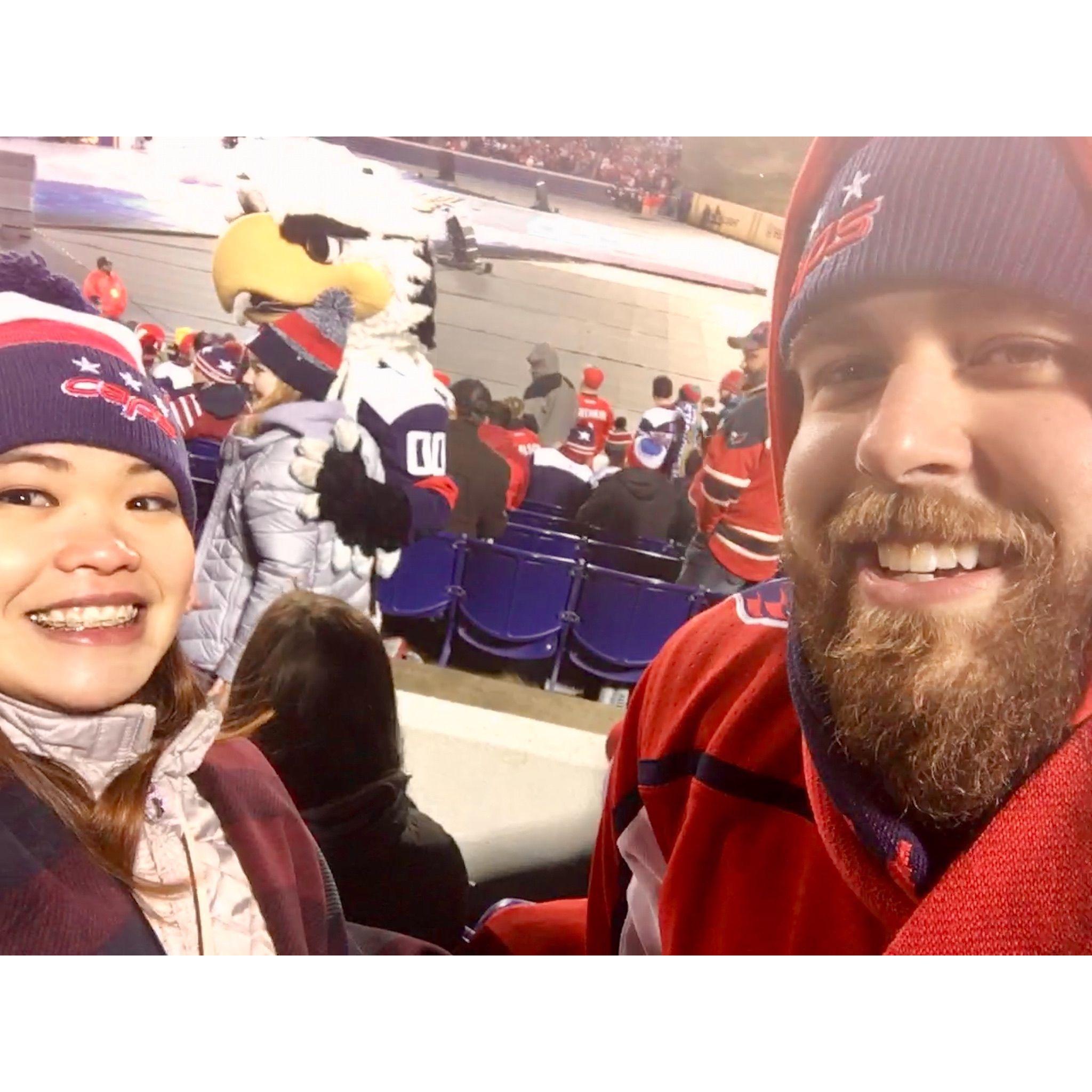 Outdoor Hockey Game at Naval Academy (Washington Capitals 5, Toronto Maple Leafs 2) :)