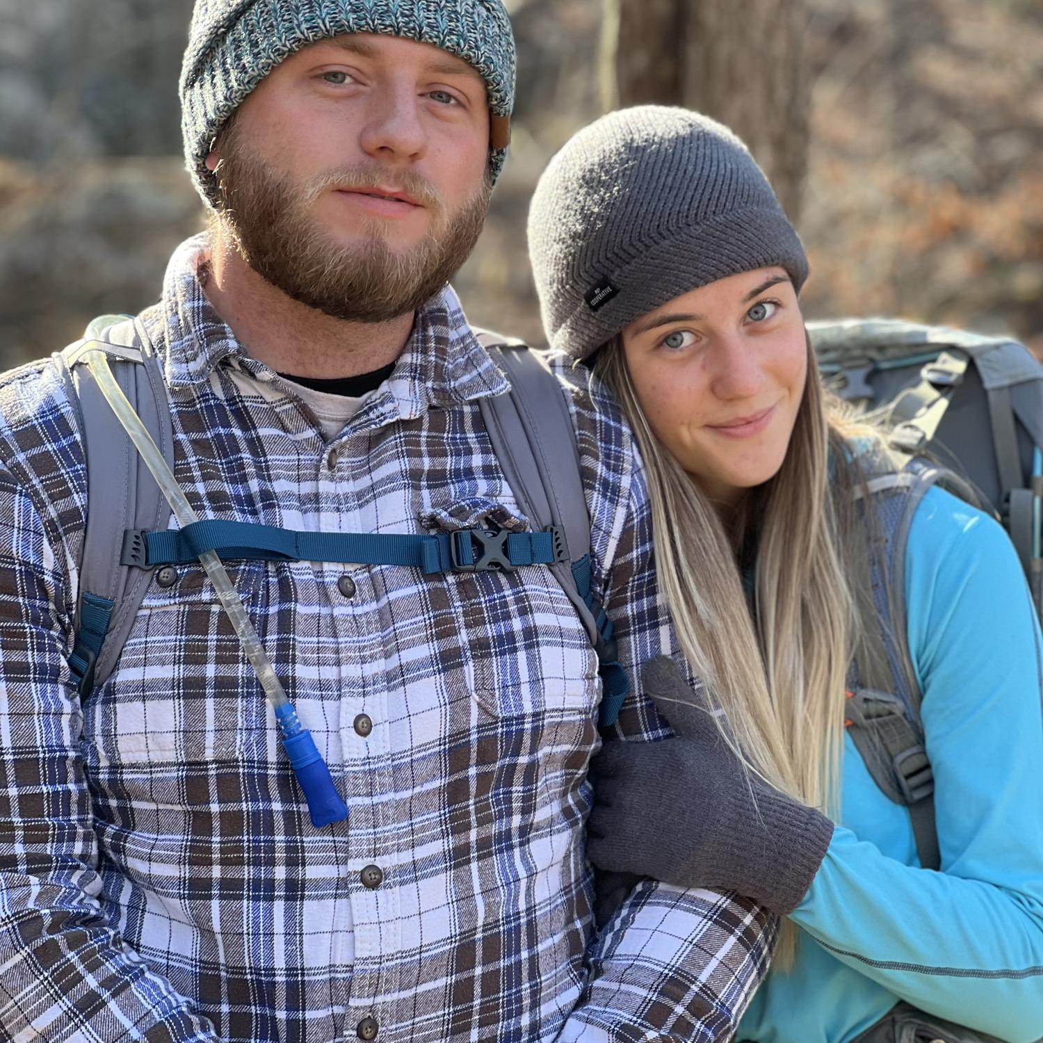 On our first hiking trip as a couple.