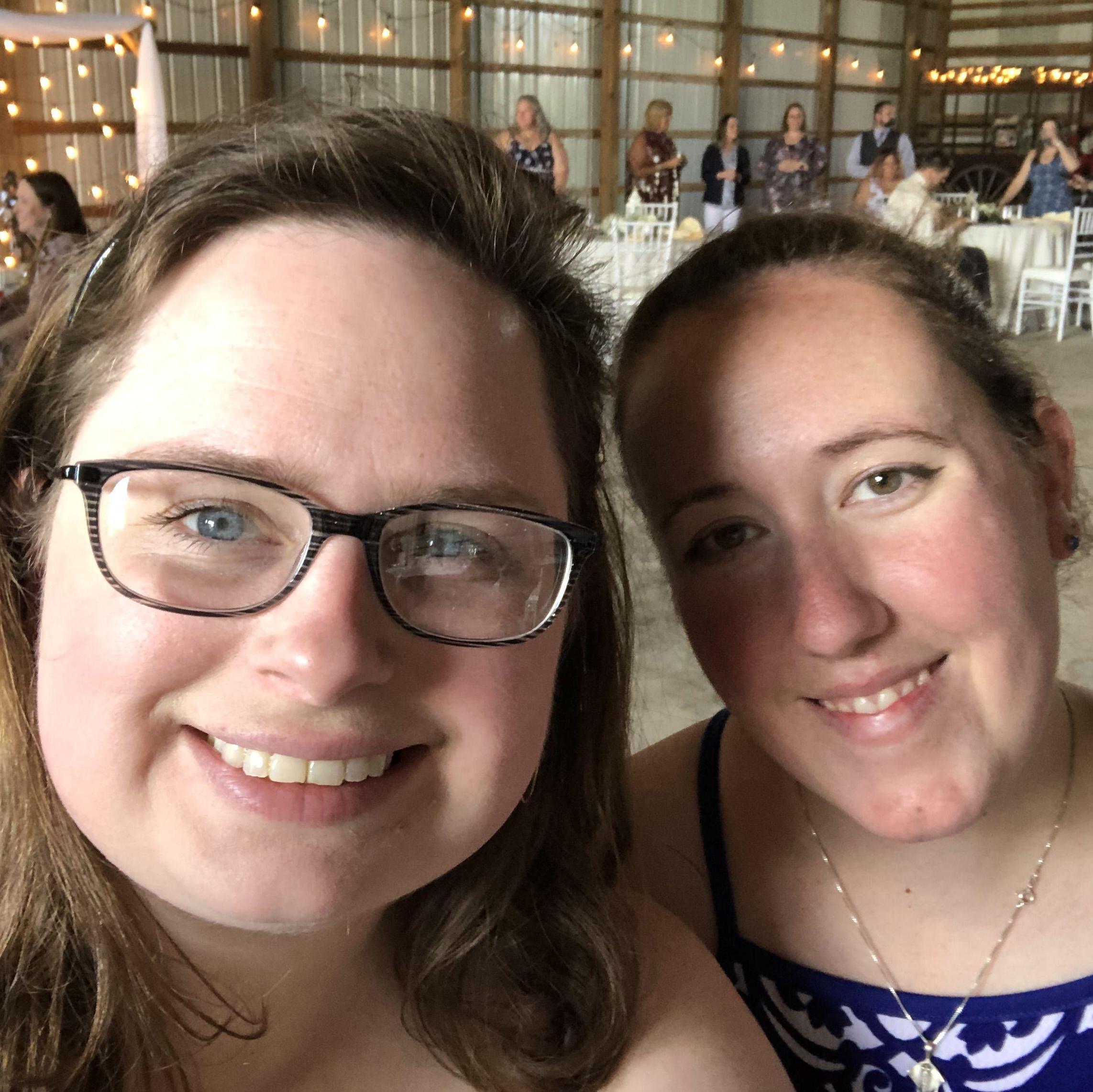 Ashley and Liz at Kara and Helen’s wedding in June 2019!