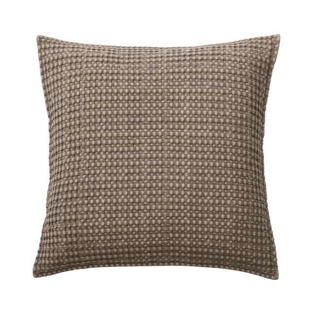 Mills Waffle Cocoa Square Pillow - Levtex Home