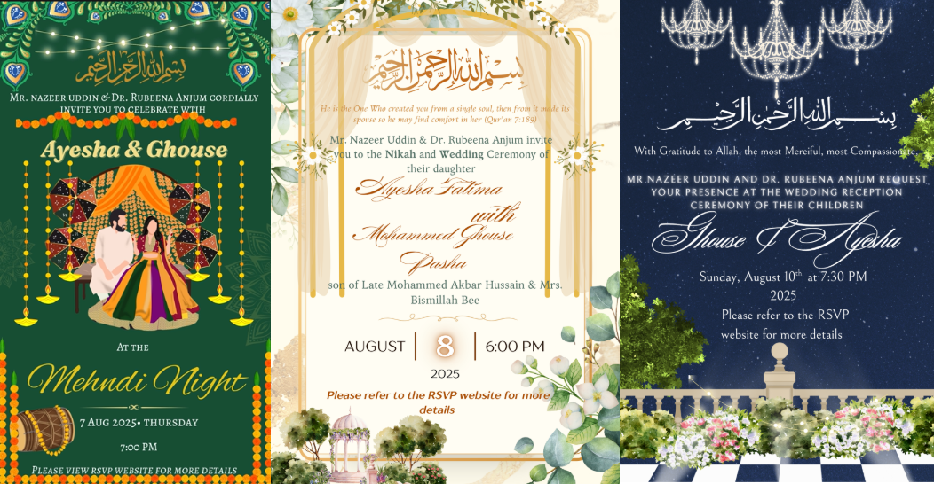 The Wedding Website of Ghouse Pasha and Ayesha Fatima