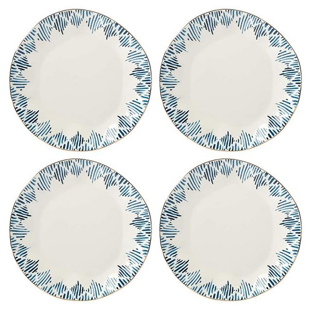 LENOX Blue Bay 4-Piece Dinner Plate Set, 6.45 LB, White