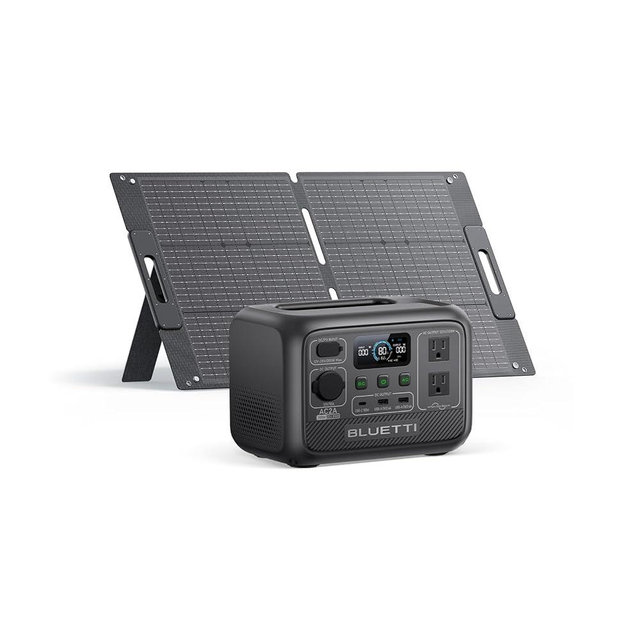 BLUETTI Solar Generator AC2A with 100W Solar Panel Included (Ships Separately), 204Wh LFP Battery Backup, w/ 2 300W (600W Power Lifting) AC Outlets, 0-80% in 40 Min, Portable Power Station for Camping