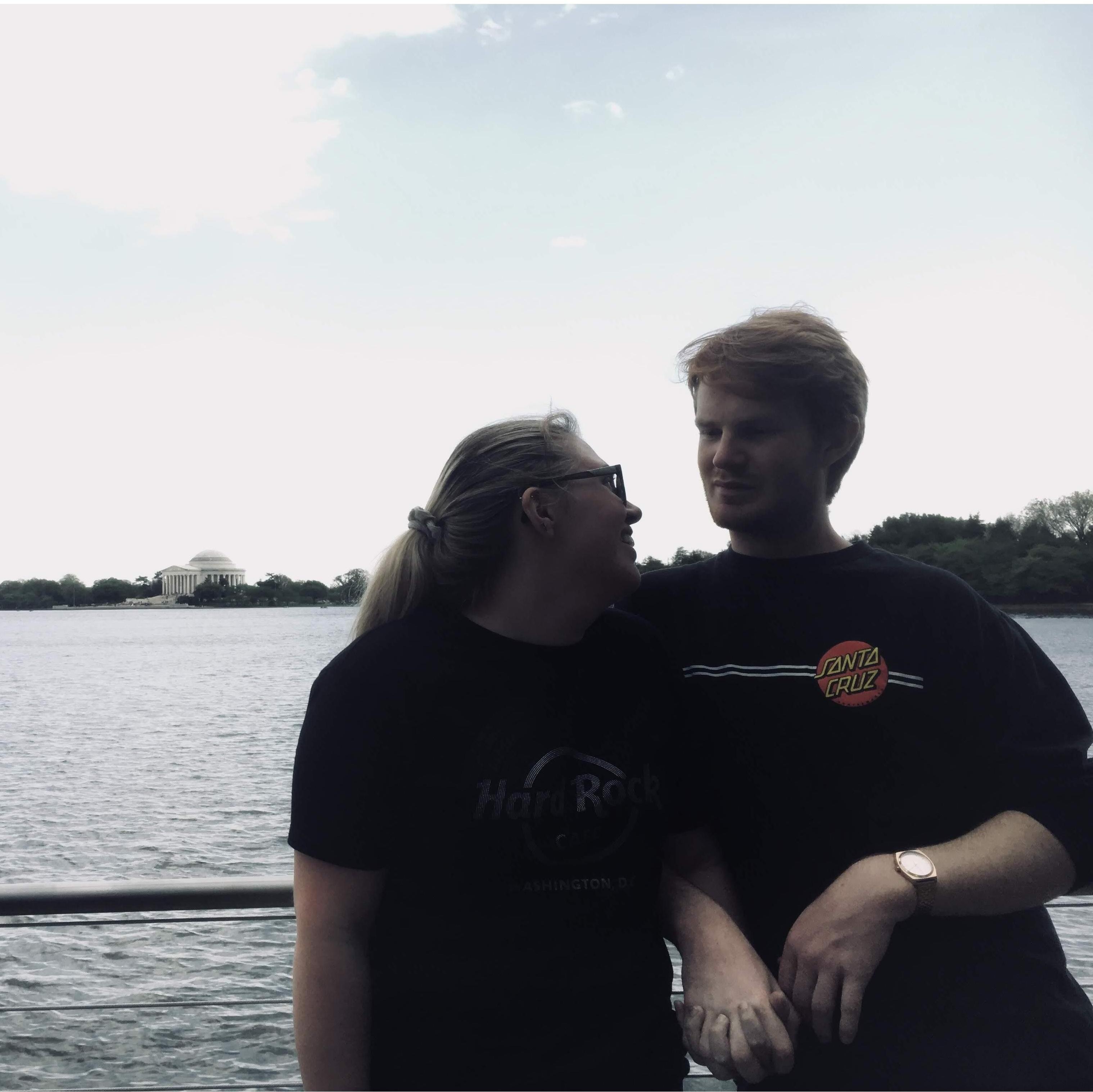 Our first picture together: taken by the great Hannah Hyatt <3 This was also on our D.C. trip. April 2018