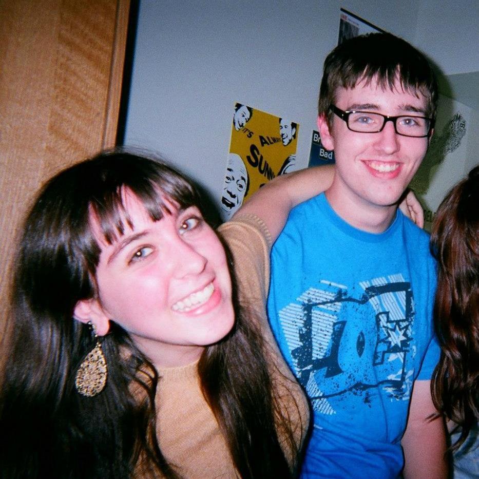 Earliest known photo of Maria and Jeff, friends hanging out in the Piano Row dorm, September 2012.