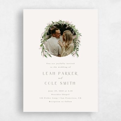 Light Oatmeal, Beige Wedding Invitation - Zucchero Photo