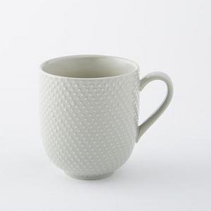 Textured Dinner Mug, Set of 4, Cloud, Dots