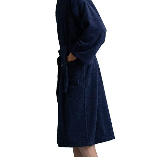Men's Robe, Turkish Terry Kimono Spa Bathrobe, Cotton