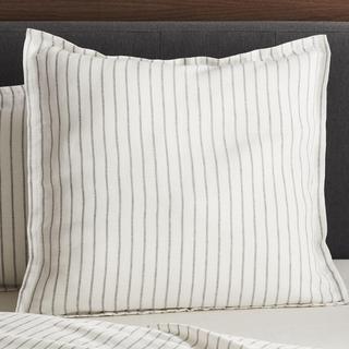 Linen Wide Stripe Euro Pillow Sham