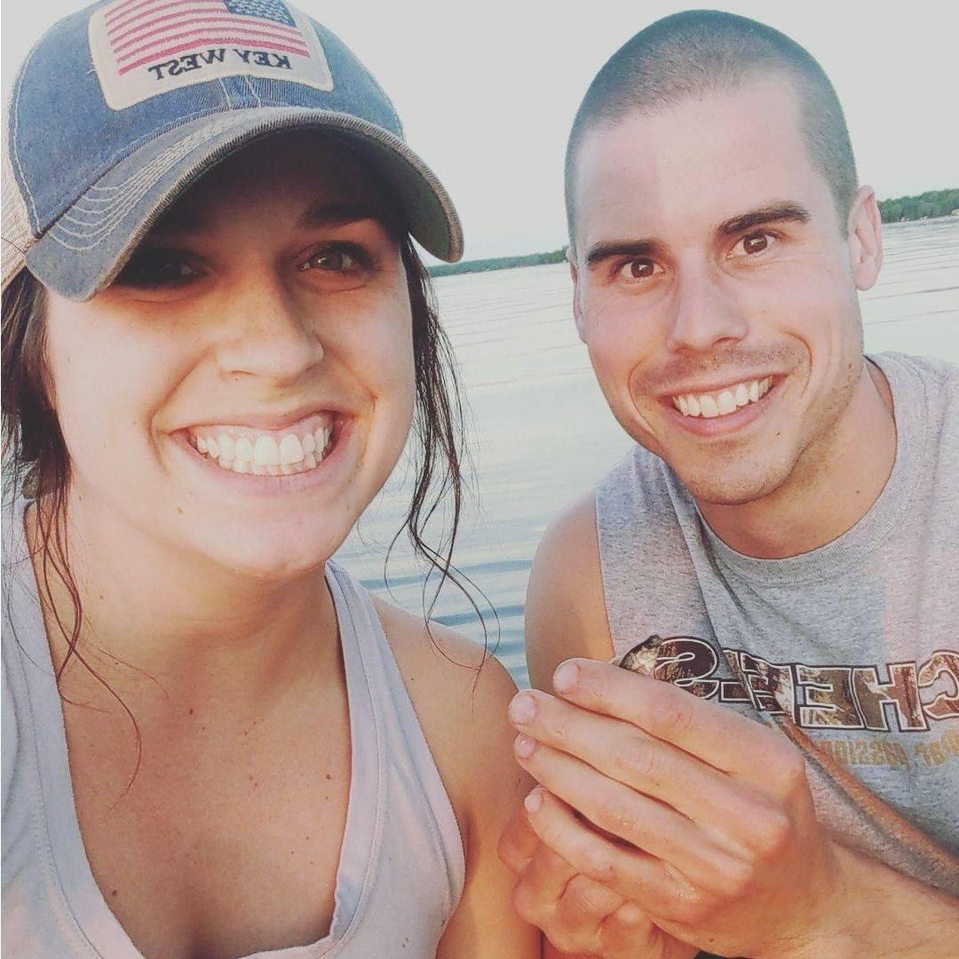 Catching dinner at the cottage (might have to zoom in on that little fishy)